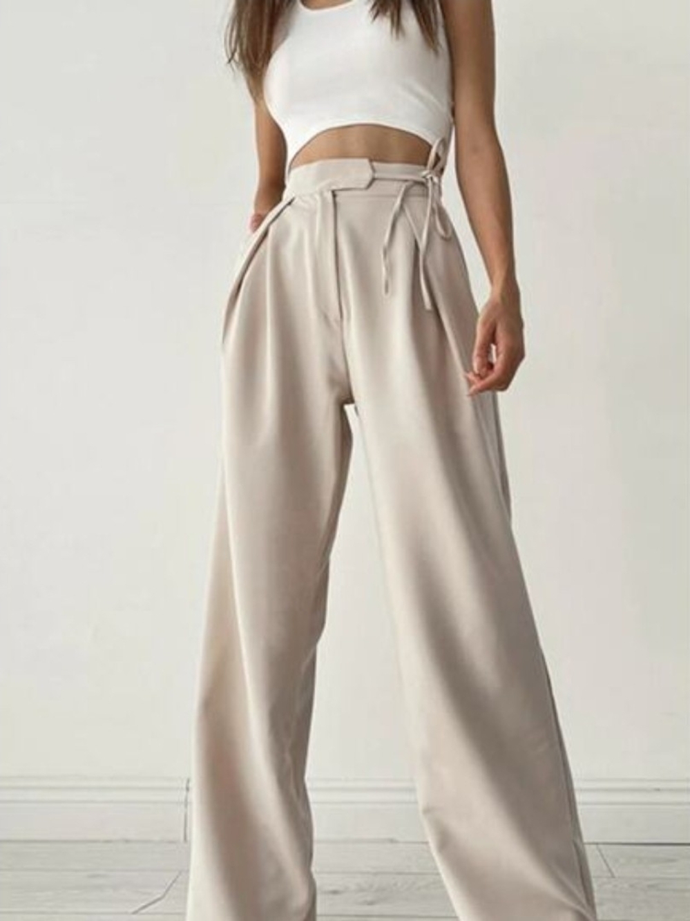 Commense Palazzo Wide Leg Pants, Size Large